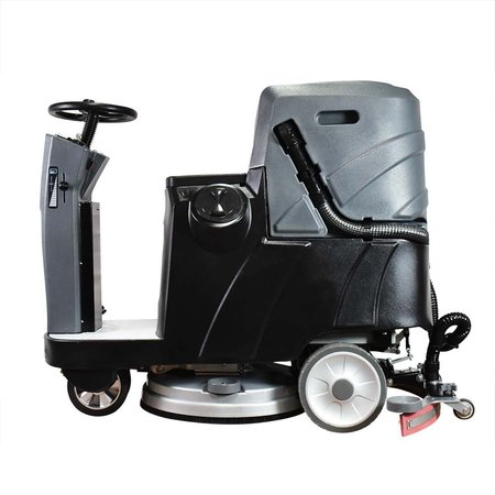 TOTAL POLISHING SYSTEMS Auto Ride-On Floor Scrubber with 19 Inch Cleaning Pad, Three 170 Amp Batteries TPSX5